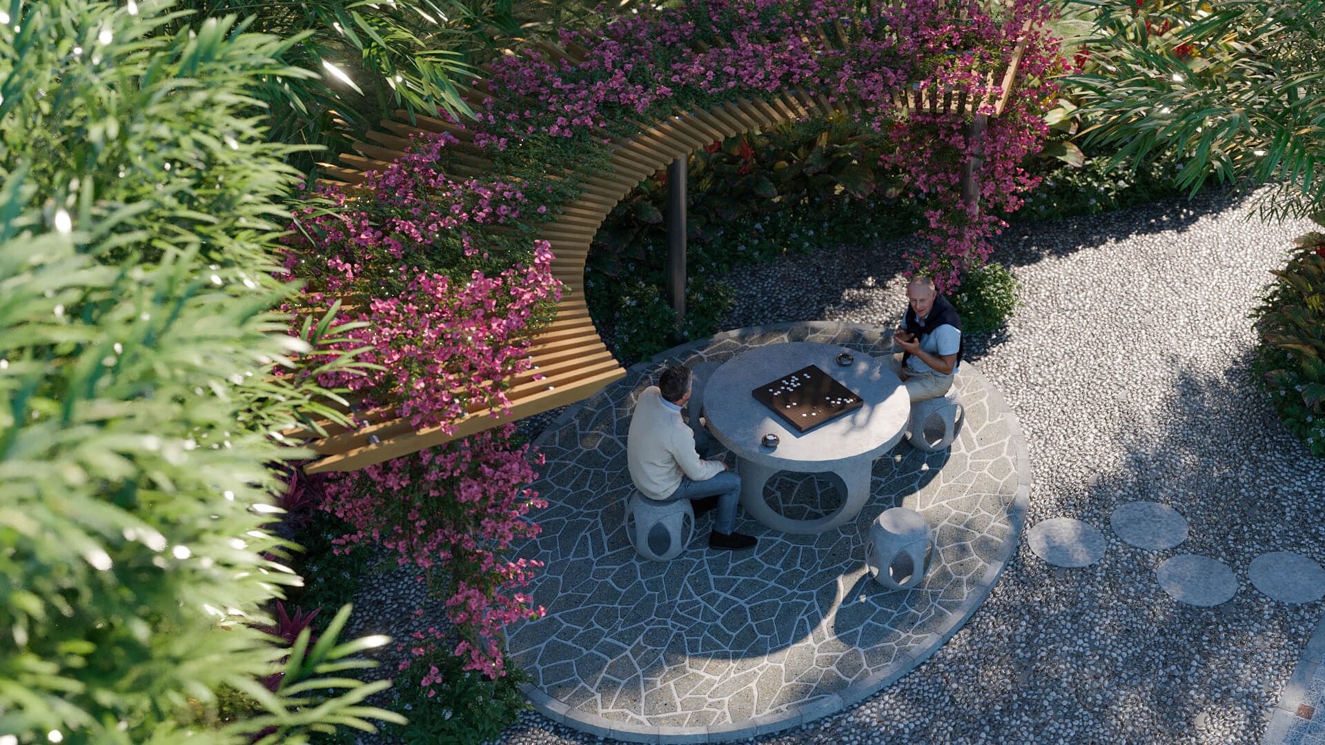 hệ thống vườn cảnh quan sinh thái vinhomes saigon park hóc môn