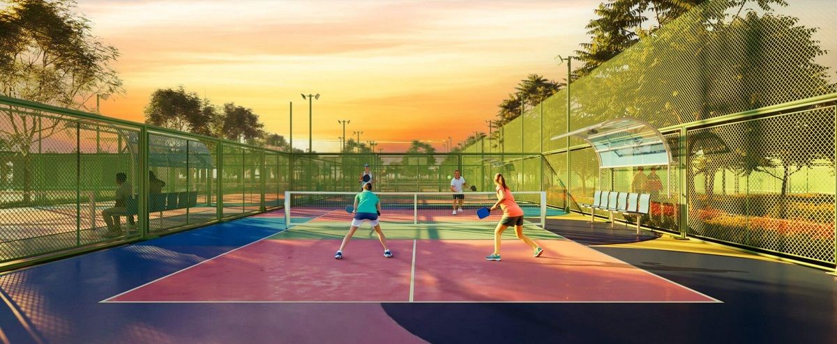 sân tập thể thao đa chức năng tại VInhomes Saigon Park Hóc Môn