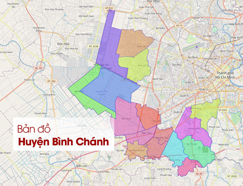  Bản đồ Huyện Bình Chánh TPHCM - Cập nhật 2024