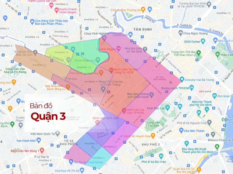  Bản đồ Quận 3, TP.HCM - Cập nhật 2024