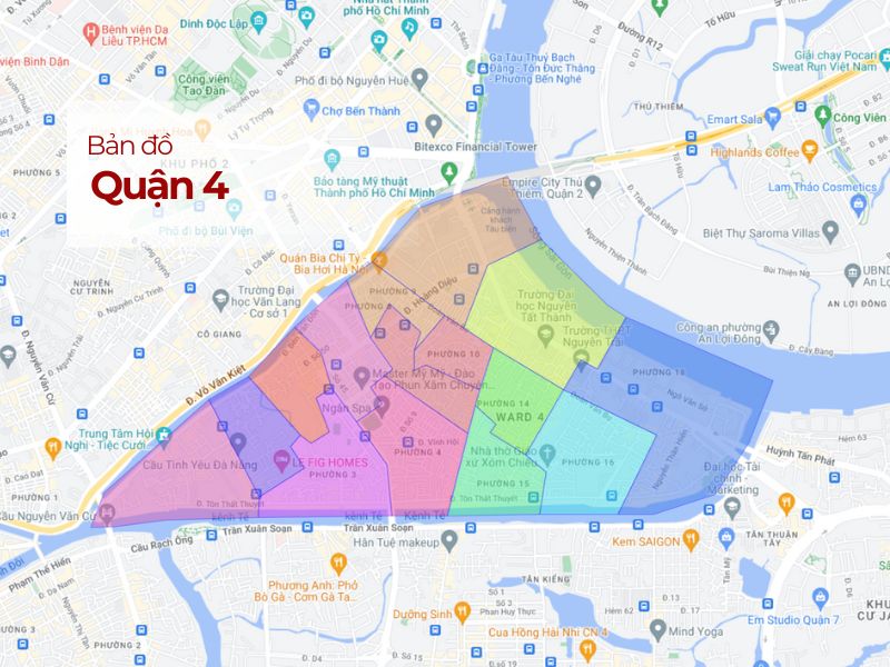  Bản đồ Quận 4 TPHCM - Cập nhật 2024