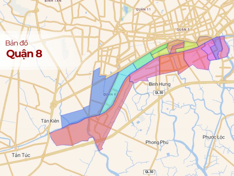  Bản đồ Quận 8 TPHCM - Cập nhật 2024