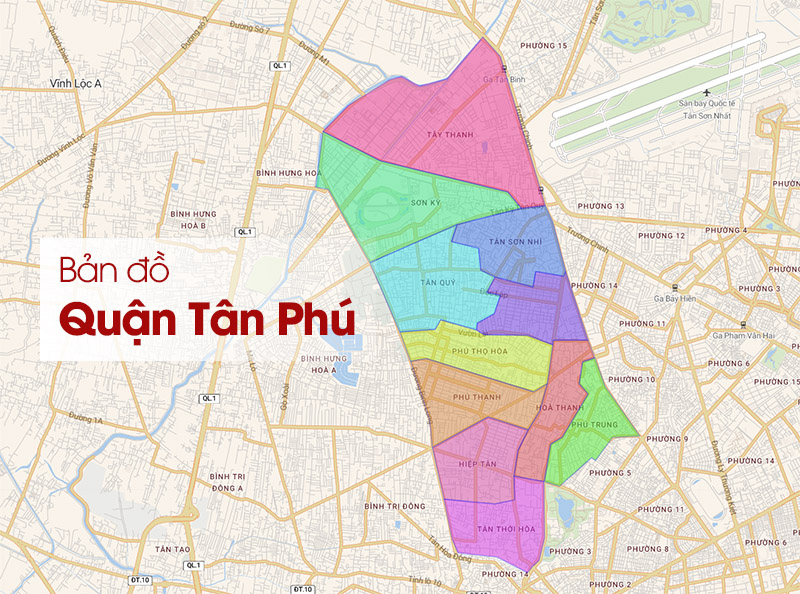 Bản đồ Quận Tân Phú TPHCM - Cập nhật 2024