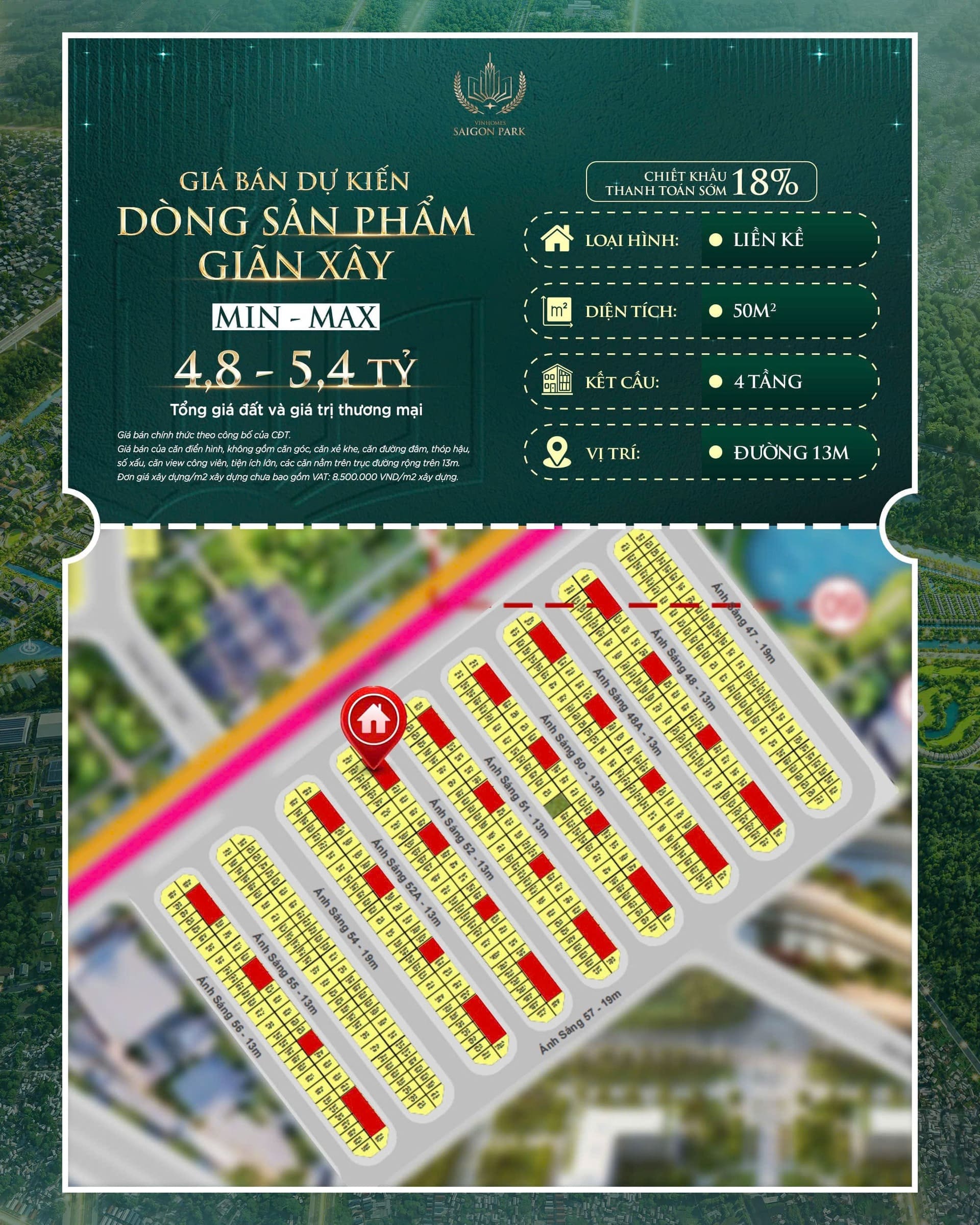 Bảng giá căn hộ Vinhomes Saigon Park Hóc Môn - Cập nhật mới nhất