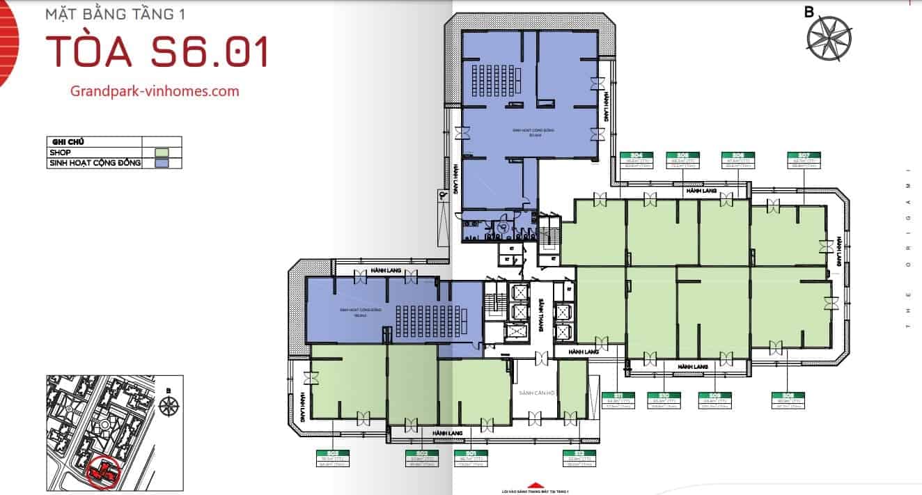  Căn hộ 2PN S601 - 70m2 - Gần Trường, Siêu thị