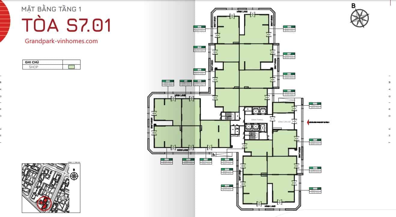  Căn hộ 3PN Vinhomes Grand Park - S701 - View công viên