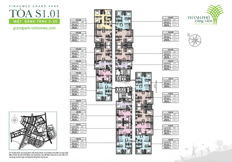  Căn hộ S1.01 The Rainbow Vinhomes Grand Park - View đẹp
