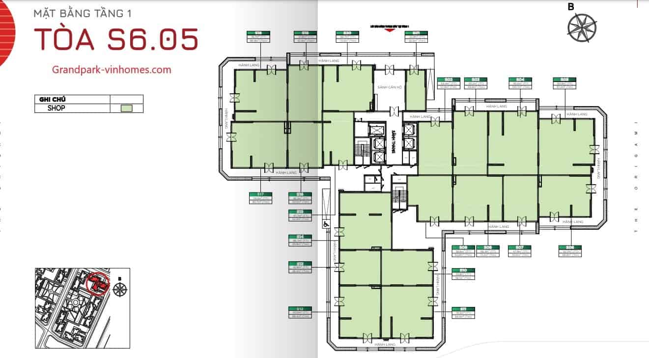  Căn hộ S605 Origami Vinhomes Grand Park - Thiết kế thông minh
