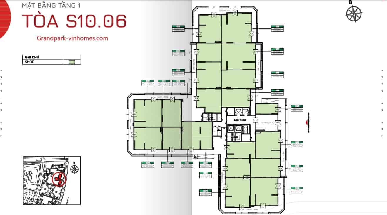  Căn hộ The Origami S1006 - Vinhomes Grand Park