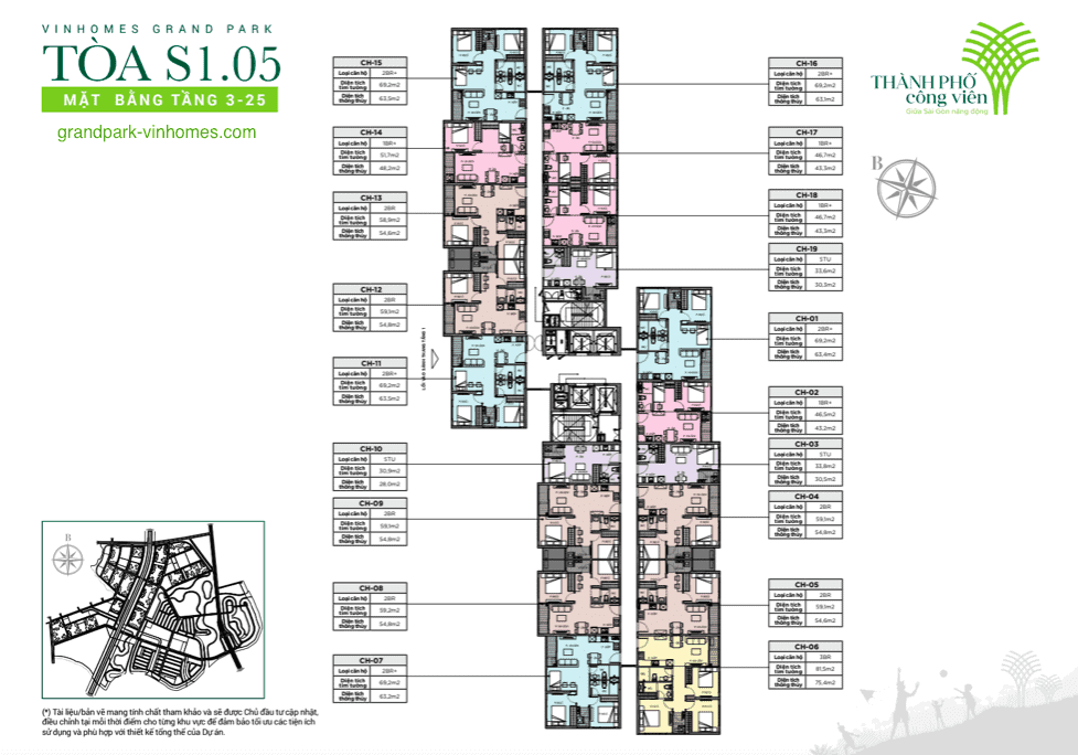  Căn hộ Vinhomes Grand Park - S1.05 | View đẹp, Tiện ích đầy đủ