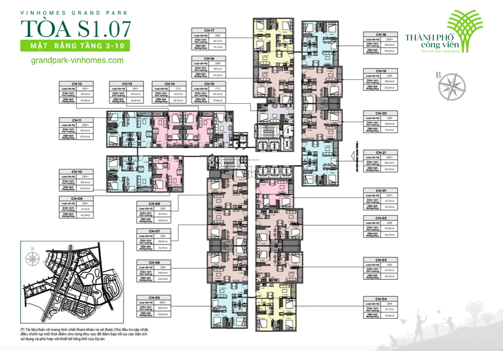  Căn hộ Vinhomes Grand Park - S1.07 - Tiện nghi, Thoáng mát