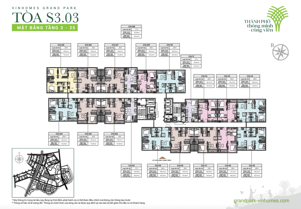  Căn hộ Vinhomes Grand Park - S3.03 | Giá tốt, View đẹp