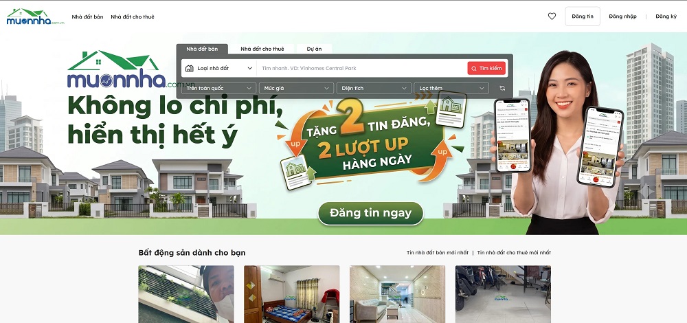 Lợi ích gói tin VIP tại MuonNha.com.vn giúp bán nhà nhanh hơn