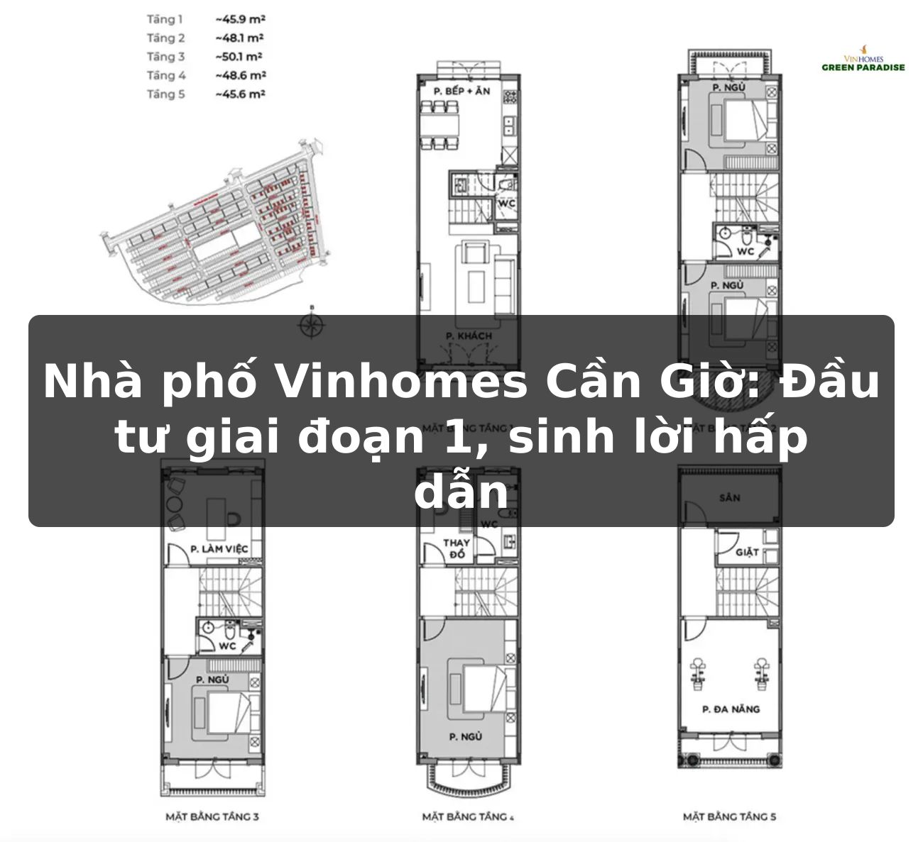 Nhà phố Vinhomes Cần Giờ: Đầu tư giai đoạn 1, sinh lời hấp dẫn