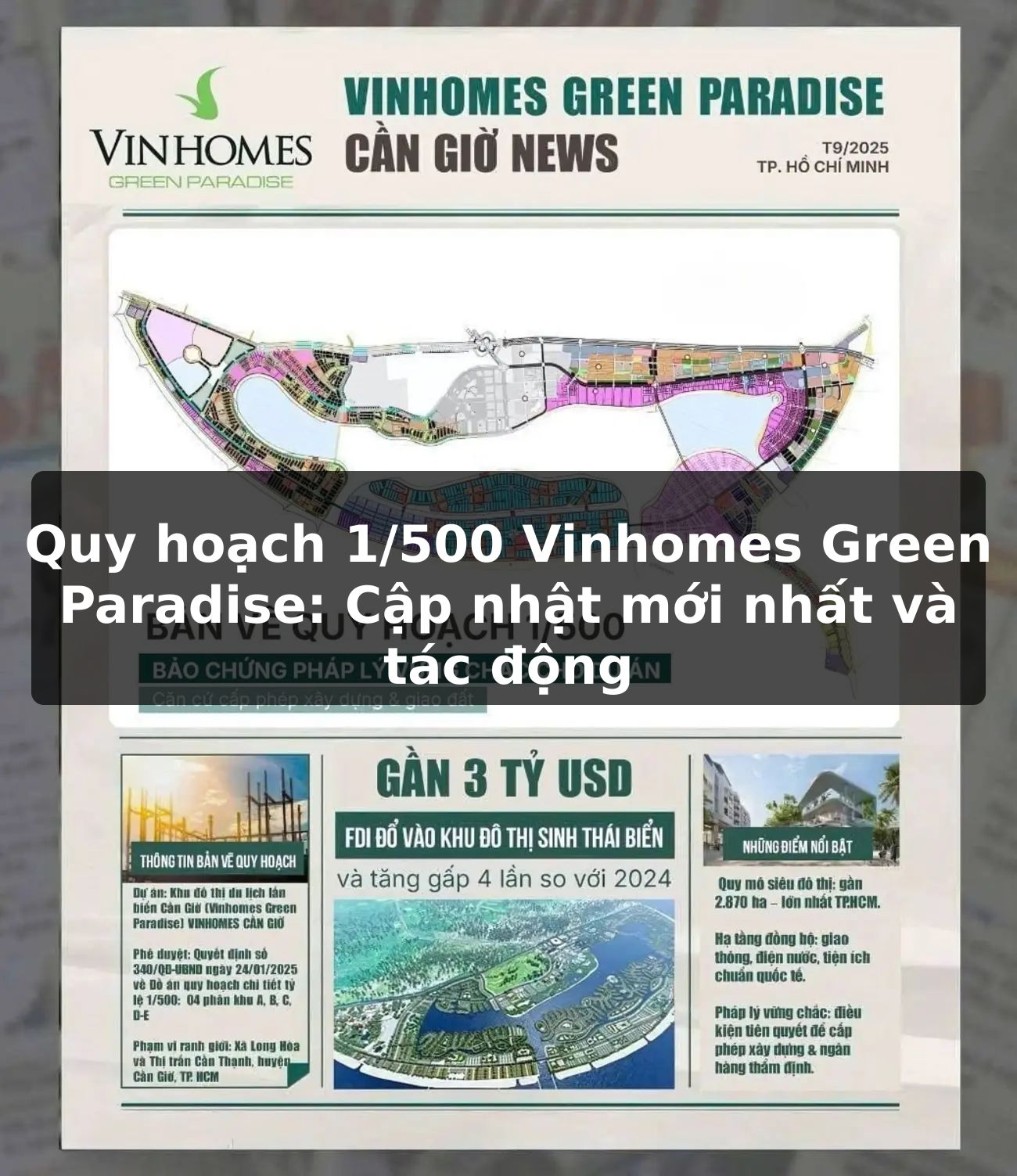 Quy hoạch 1/500 Vinhomes Green Paradise: Cập nhật mới nhất và tác động