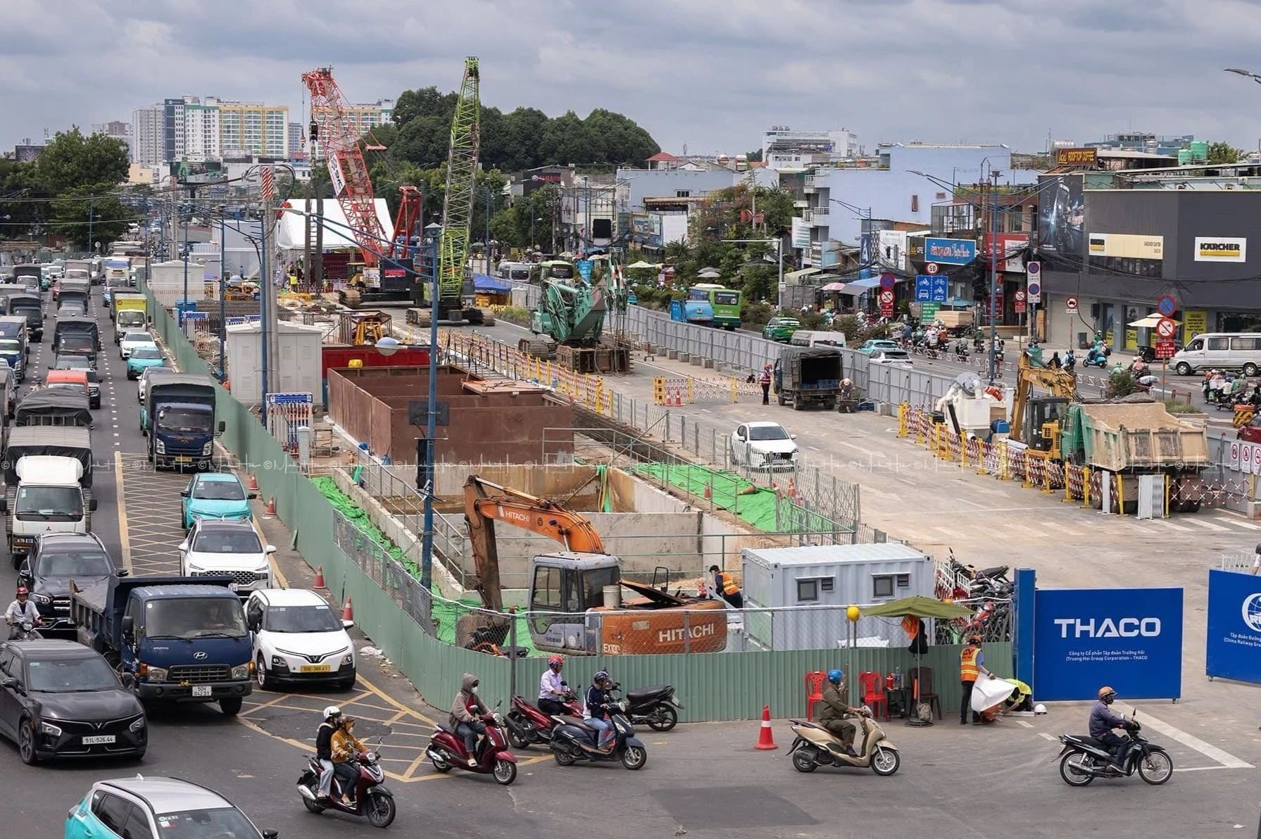 Metro Số 2 Bến Thành - Tham Lương bắt đầu thi công ga ngầm đầu tiên