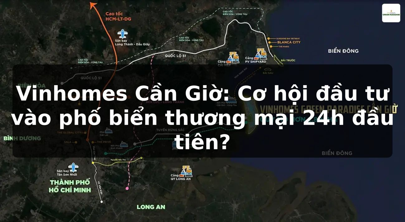Vinhomes Cần Giờ: Cơ hội đầu tư vào phố biển thương mại 24h đầu tiên?