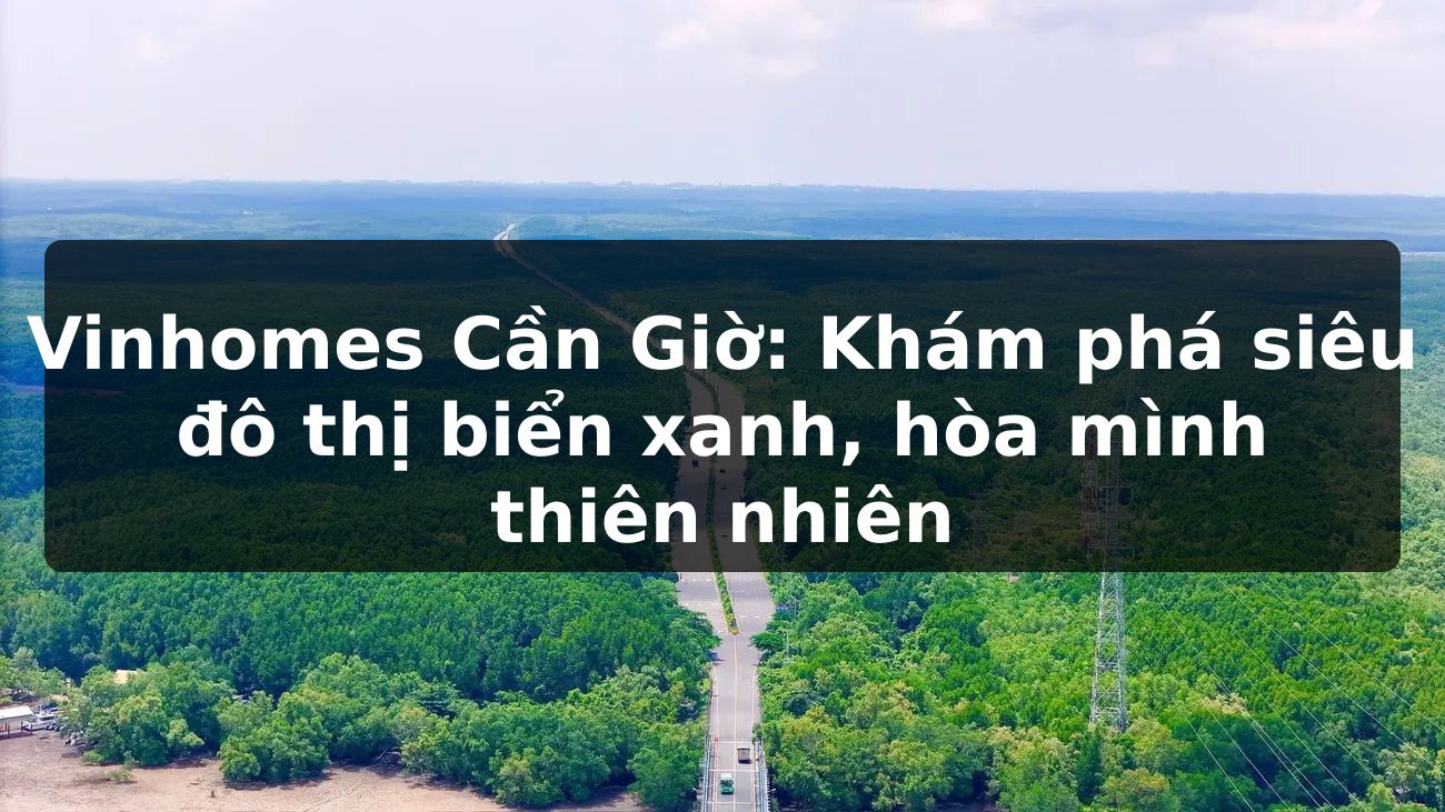 Vinhomes Cần Giờ: Khám phá siêu đô thị biển xanh, hòa mình thiên nhiên