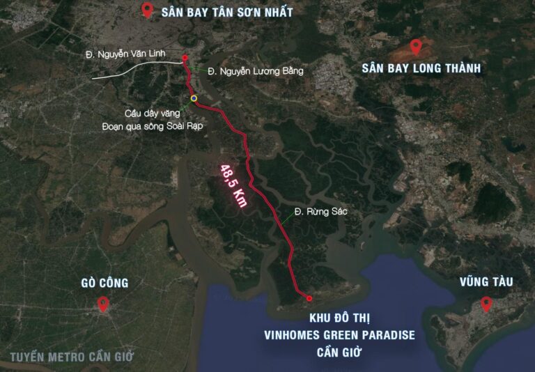 Vinhomes Green Paradise - Kết nối giao thông Cần Giờ