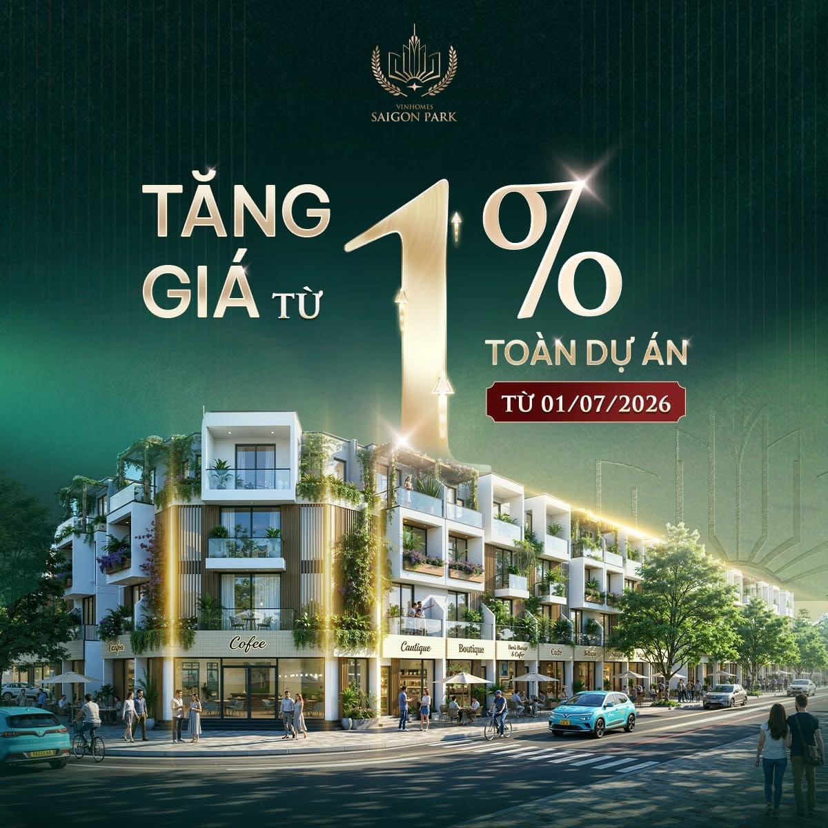 Vinhomes Hóc Môn: Cơ hội khóa giá trước khi tăng 1% từ tháng 7